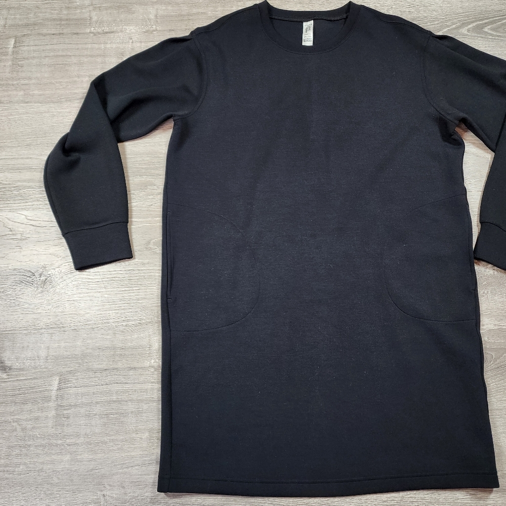 SPANX AirEssentials Crewneck Black Long Sleeve Dress Medium